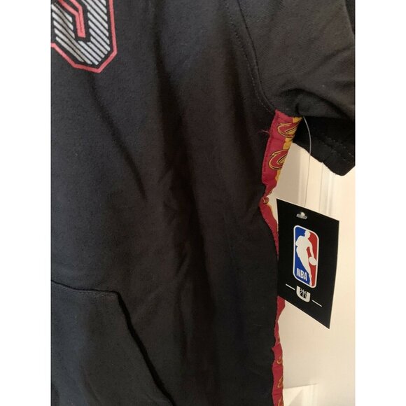 New NBA Cleveland Cavaliers Unisex Short Sleeve Pull Over Hoodie Large Black NWT - Picture 6 of 8